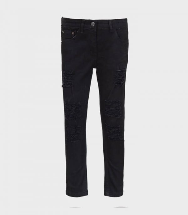 AH Denim Black Ripping Jeans